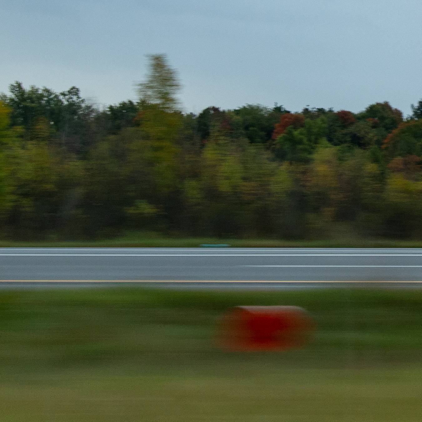 Blurred image of a roadside